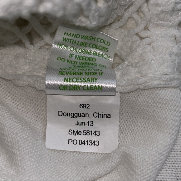 LN Lilly Pulitzer Jamie Cameo White Battenberg Eyelet Scalloped Lace Top - XS - Picture 13 of 14